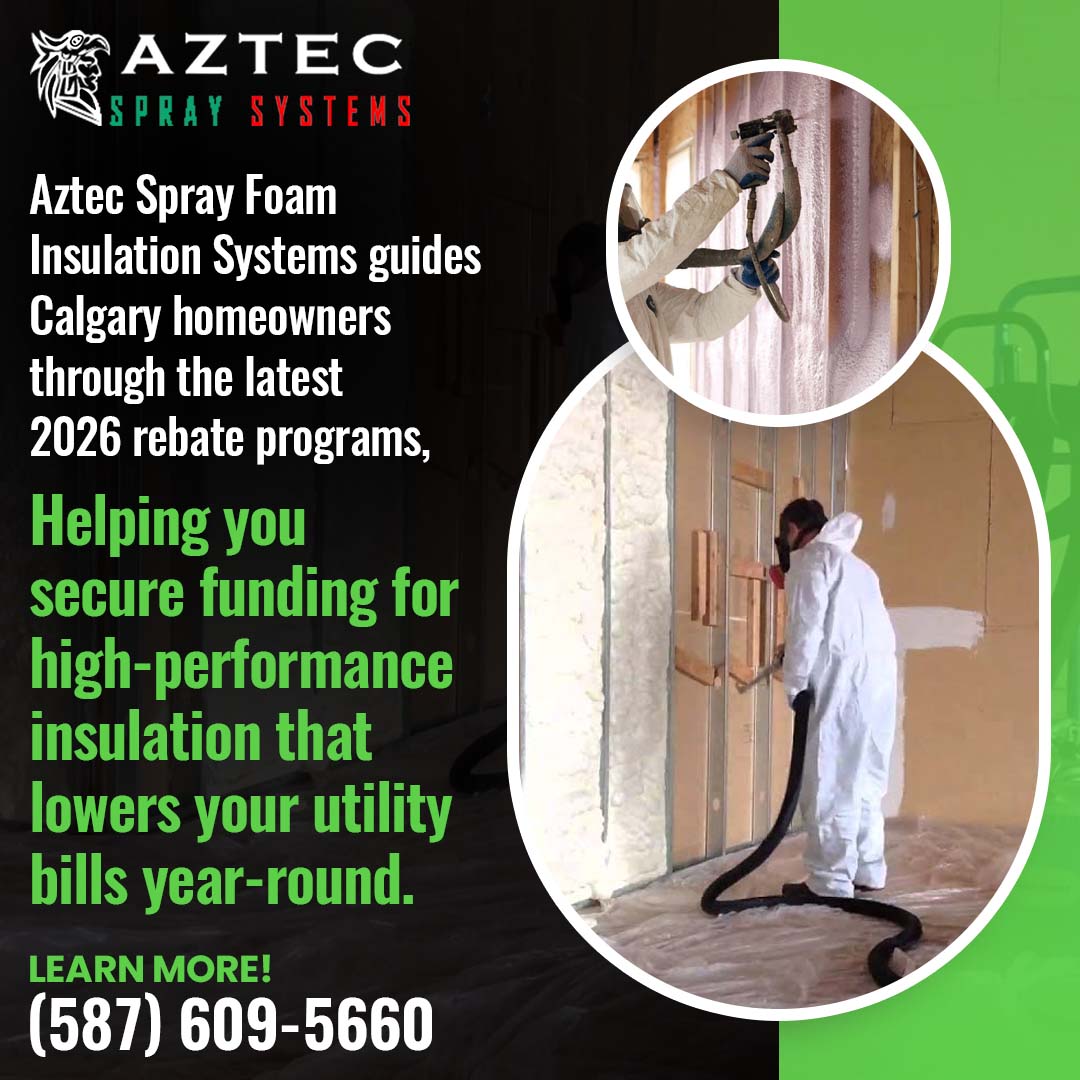 professional spray foam insulation application in Calgary by Aztec