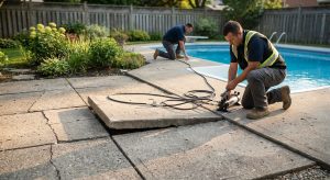 Concrete lifting for patios and pool decks