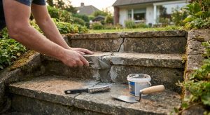 How to fix cracked concrete steps
