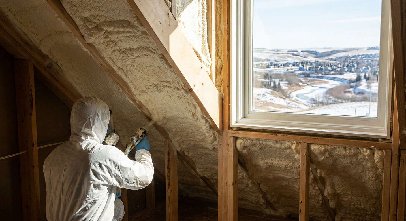 Spray foam insulation for Okotoks homeowners