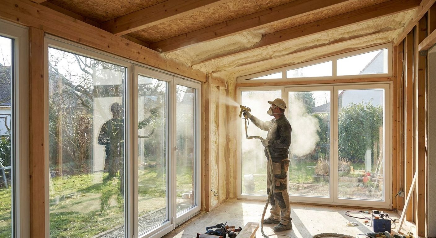 Spray foam insulation for sunrooms and three-season rooms