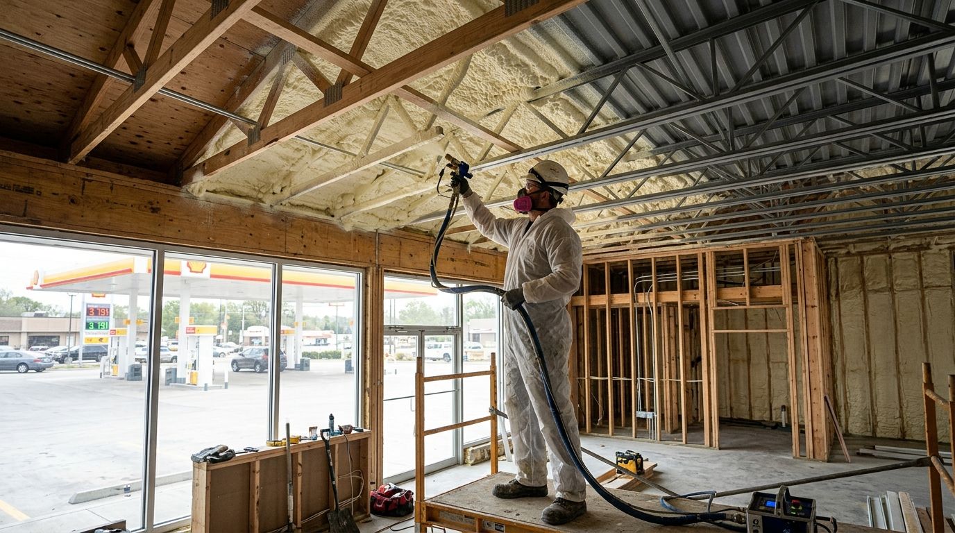Best spray foam insulation for gas stations and convenience stores