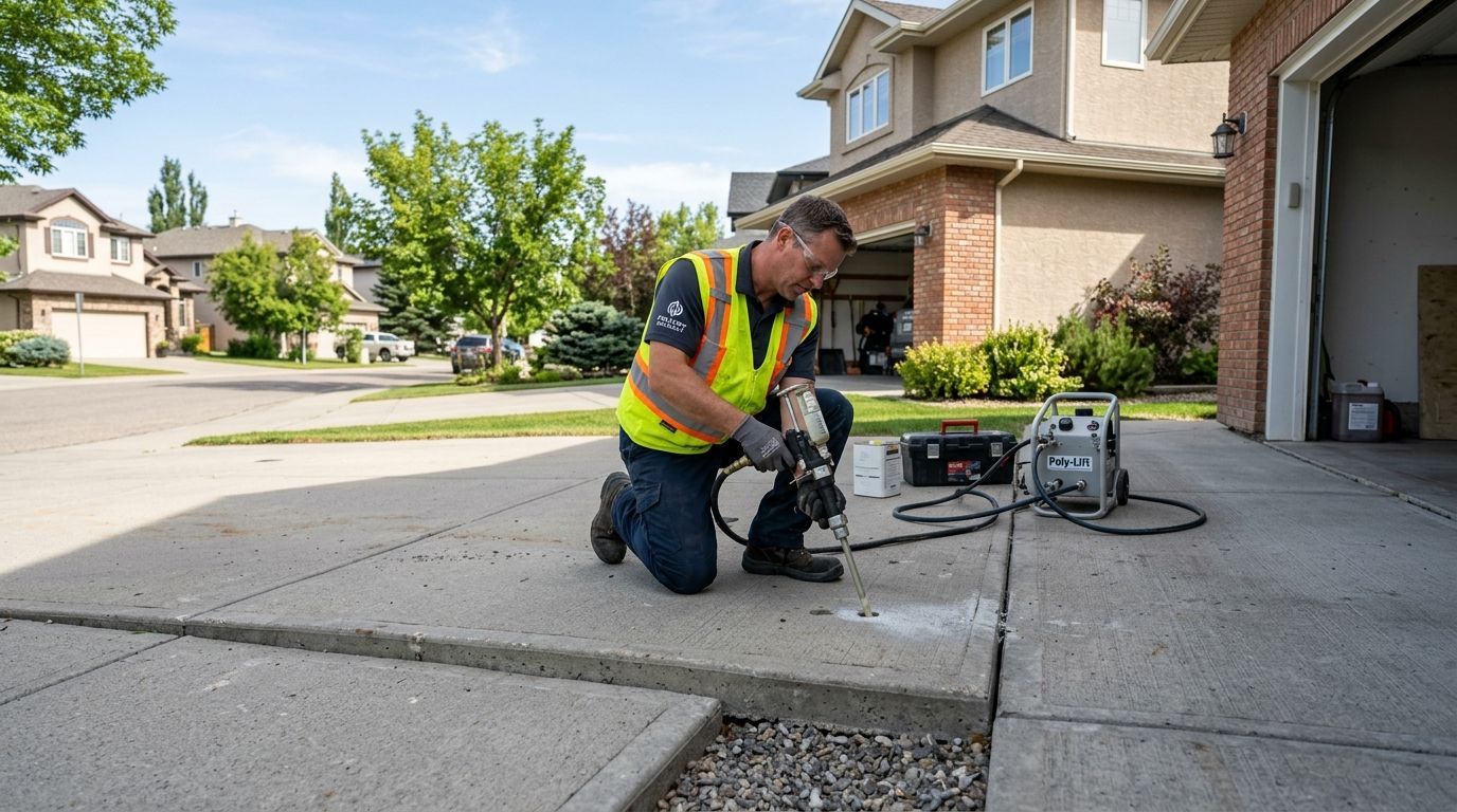 Concrete lifting for Calgary homes and driveways