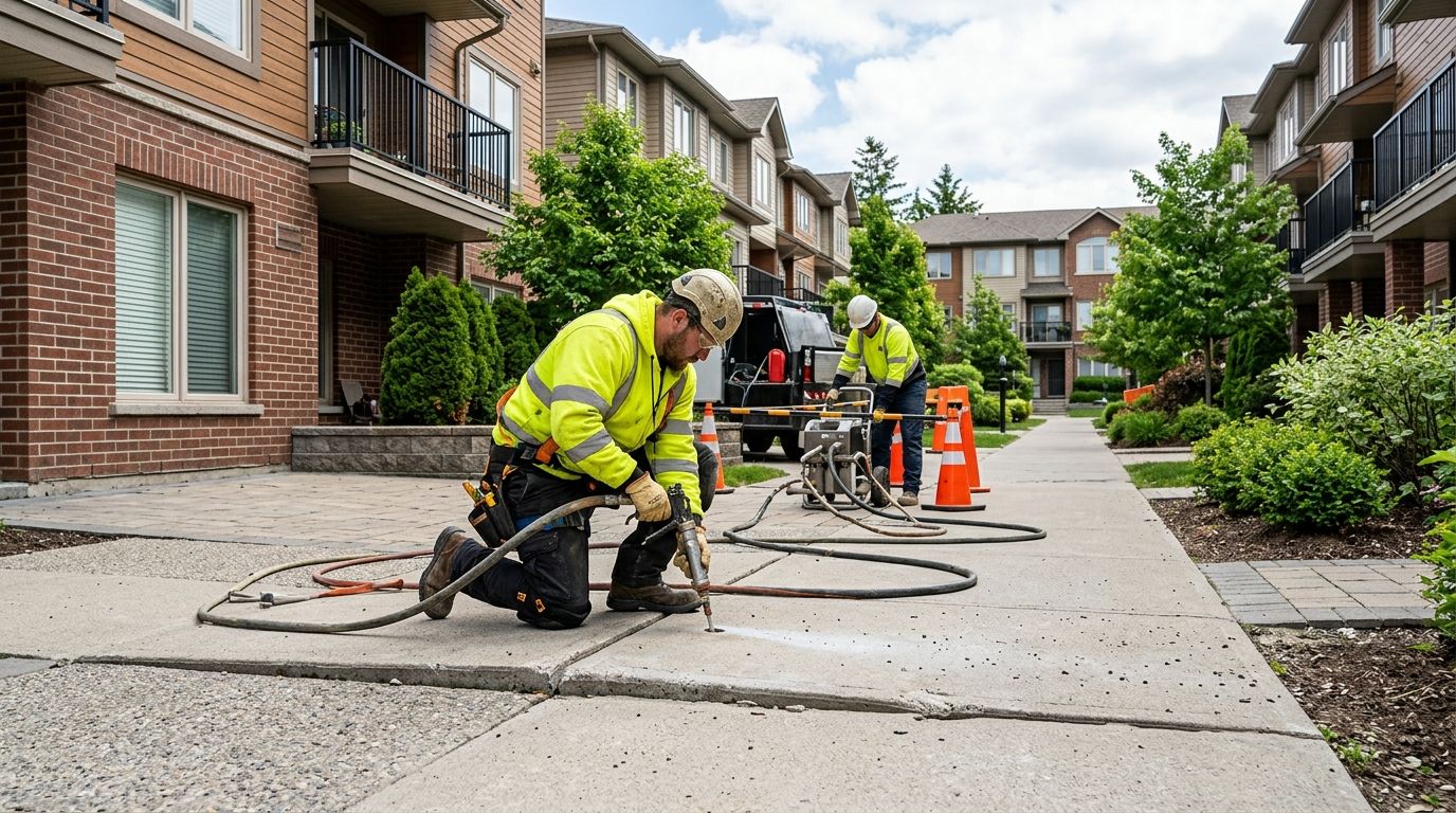 Concrete lifting for condo and townhouse complexes