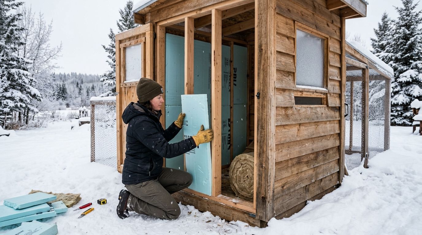 How to insulate a chicken coop for Alberta winters