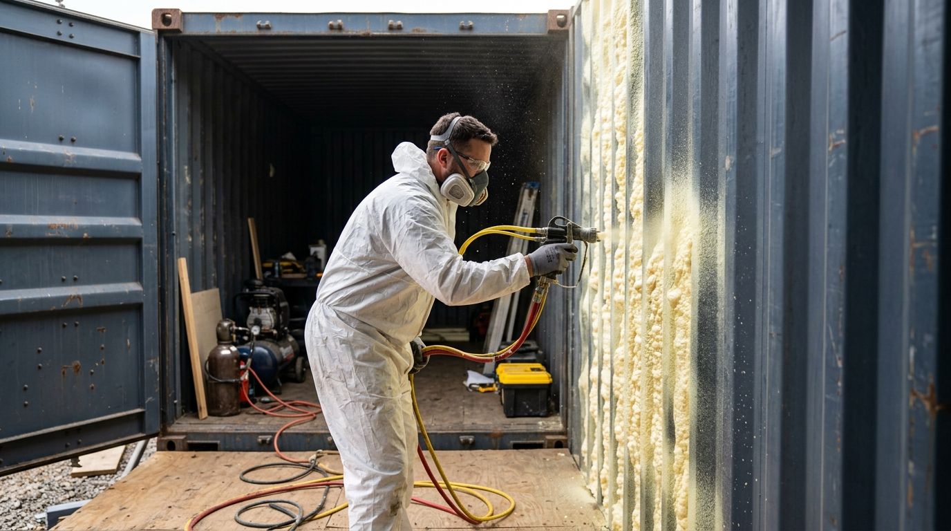 How to insulate a shipping container conversion with spray foam