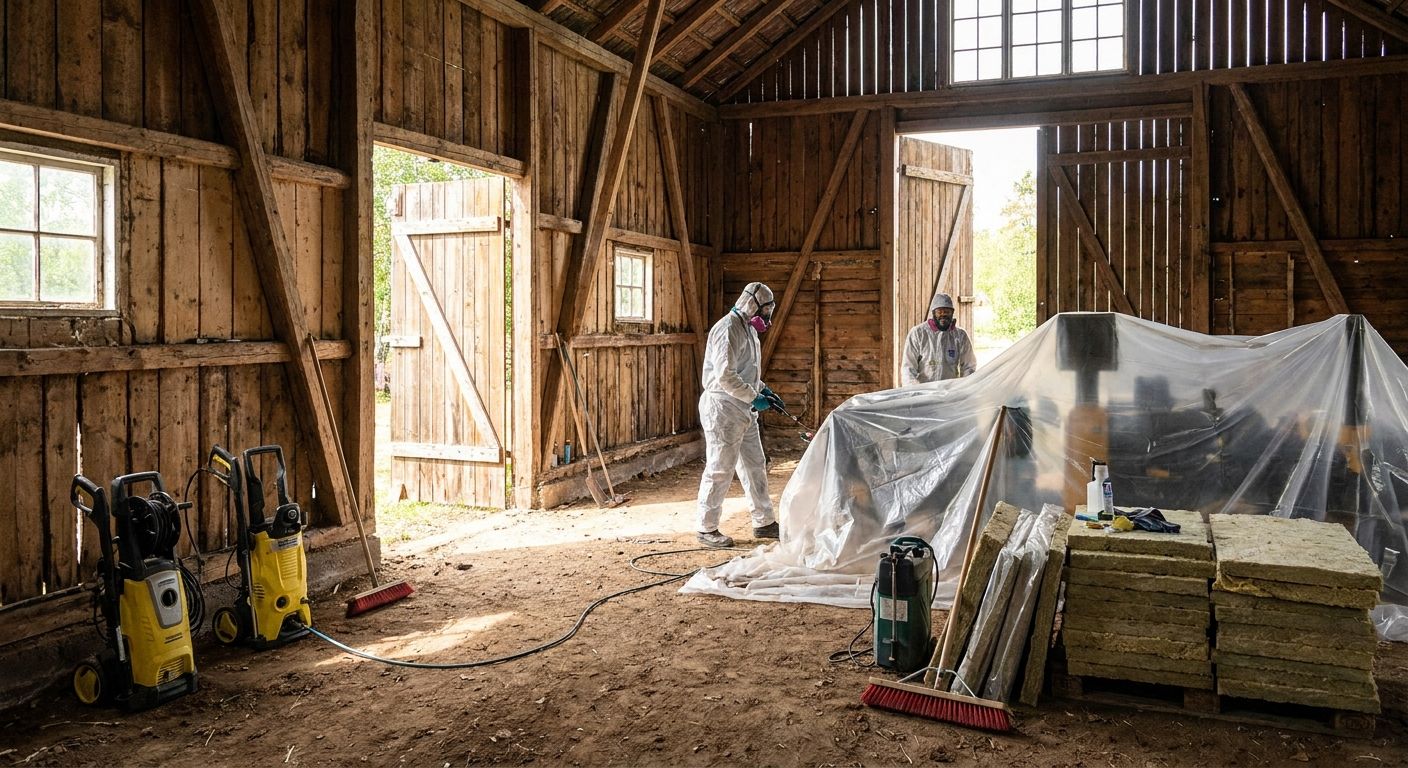 How to prep a barn or agricultural building for spray foam insulation