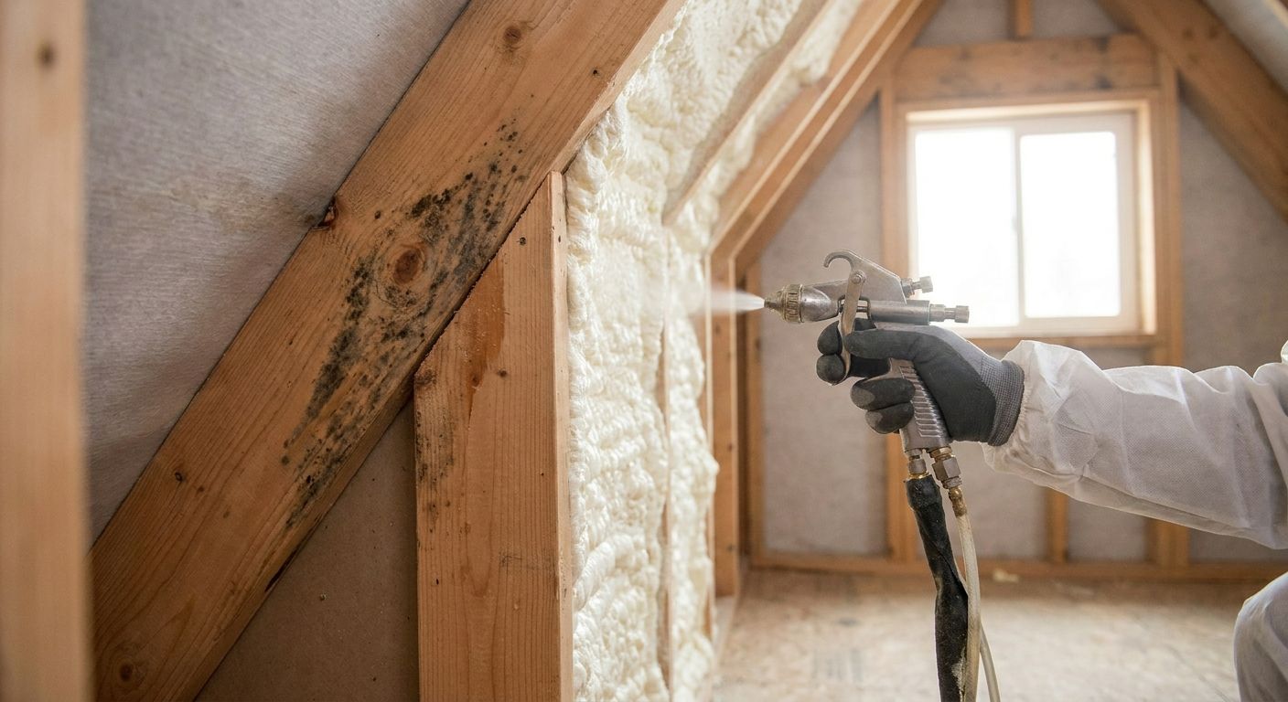 How to reduce moisture and mold with spray foam insulation