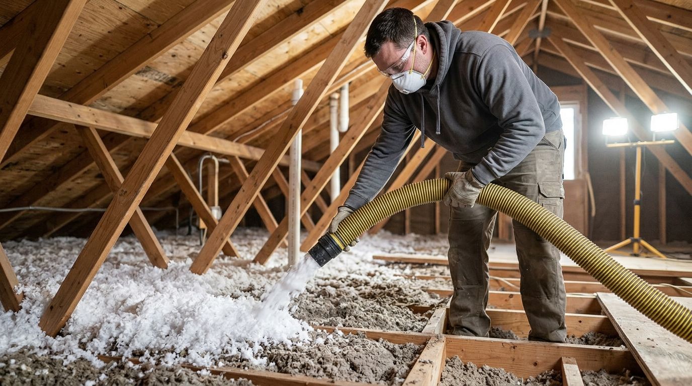 How to top up attic insulation with blown-in product