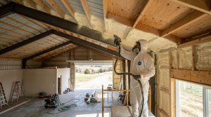 Spray foam insulation for barndominiums