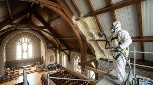 Spray foam insulation for churches and community halls