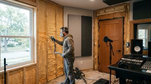 Spray foam insulation for home recording studios
