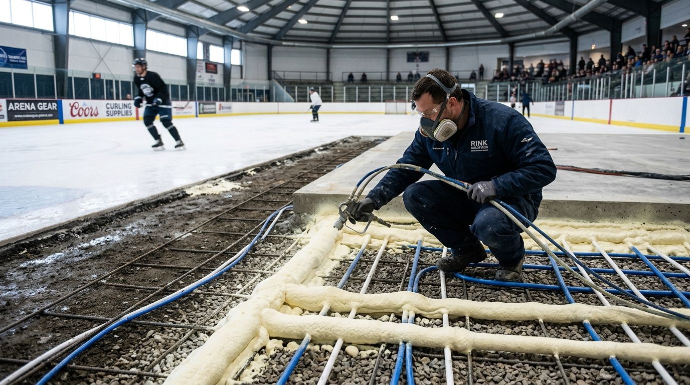 Spray foam insulation for ice rinks and curling clubs