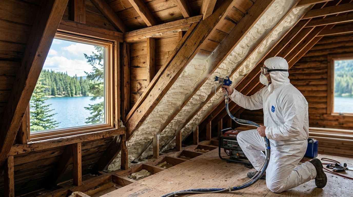 Spray foam insulation for lake cottages and cabins