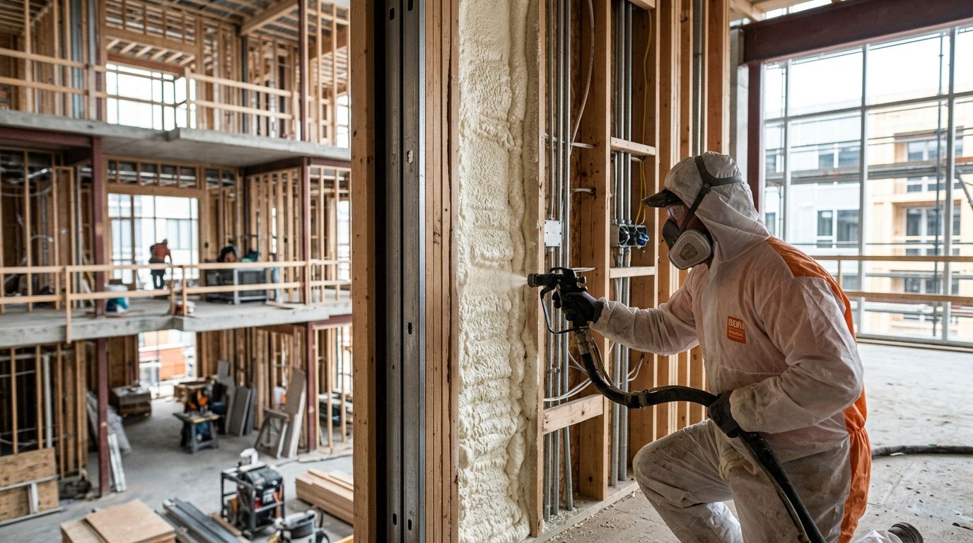 Spray foam insulation for multi-family and condo buildings
