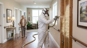 Spray foam insulation for seniors' care and assisted living homes
