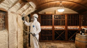 Spray foam insulation for wine cellars and cold rooms
