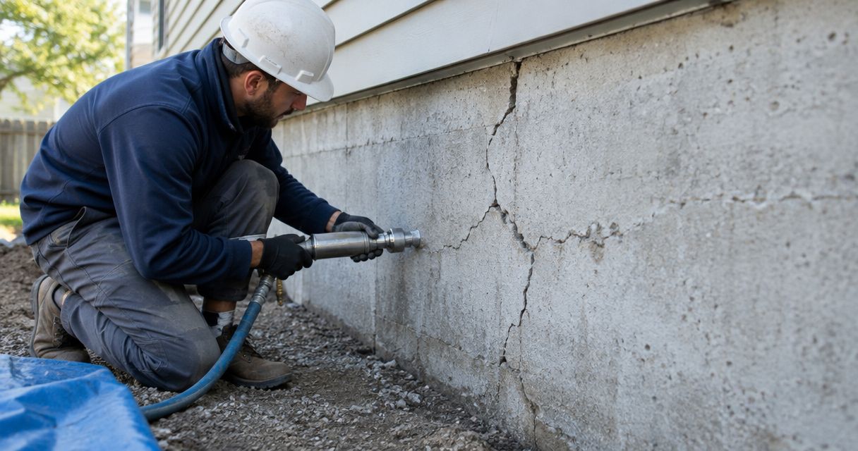 Can concrete lifting fix a cracked foundation wall?