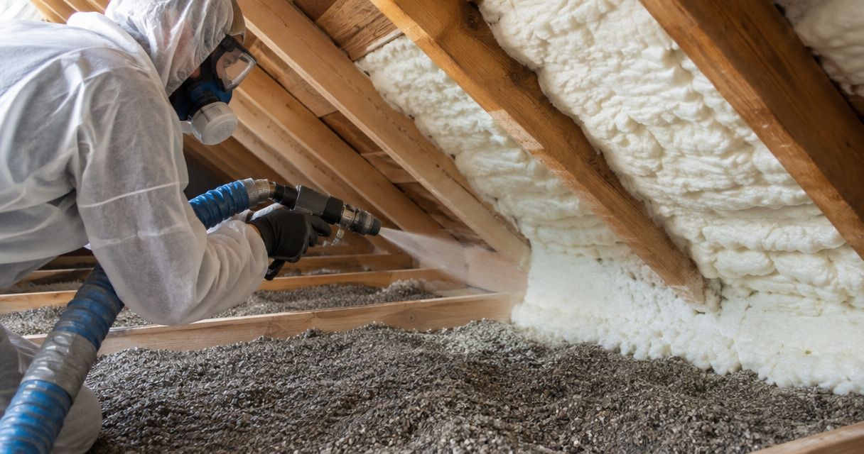Can you spray foam over old vermiculite insulation?