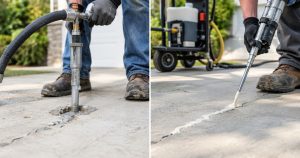 How does mudjacking compare to polyurethane concrete lifting?