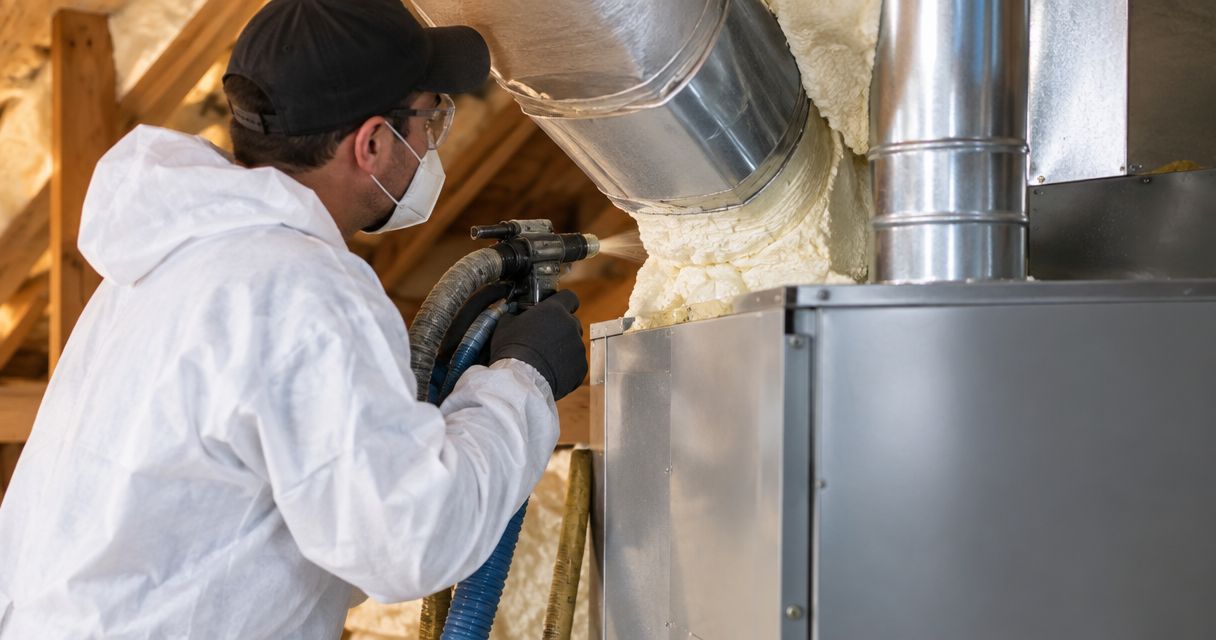 How to connect spray foam insulation to your home's HVAC system